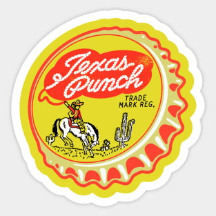 Vintage Texas Punch Soda Bottlecap Sticker